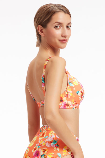 Plus Cup Bikini Tops Vibrant Vacation Spicy Orange Plus Cup Bikini Top - Sunseeker