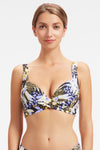 Plus Cup Bikini Tops Elevated Tropics Sailor Blue Plus Cup Underwire Bikini Top - Sunseeker