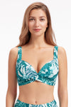 Plus Cup Bikini Tops Elevated Tropics Tropical Green Plus Cup Underwire Bikini Top - Sunseeker