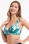 Plus Cup Bikini Tops Elevated Tropics Tropical Green Plus Cup Underwire Bikini Top - Sunseeker