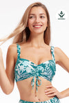 Plus Cup Bikini Tops Elevated Tropics Tropical Green Plus Cup Bikini Top - Sunseeker