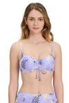 Bikini Tops Elevated Animal Persian Violet Ruched Bikini Top - Sunseeker
