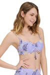 Bikini Tops Elevated Animal Persian Violet Ruched Bikini Top - Sunseeker
