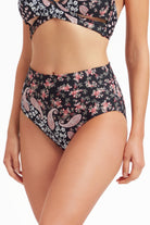 Sunseeker Sweet Paisley Black High Waisted Full Classic Pant