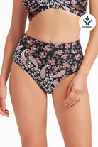 Sunseeker Sweet Paisley Black High Waisted Full Classic Pant