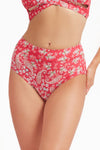 Bikini Bottoms Sweet Paisley Scarlette High Waisted Full Classic Pant - Sunseeker