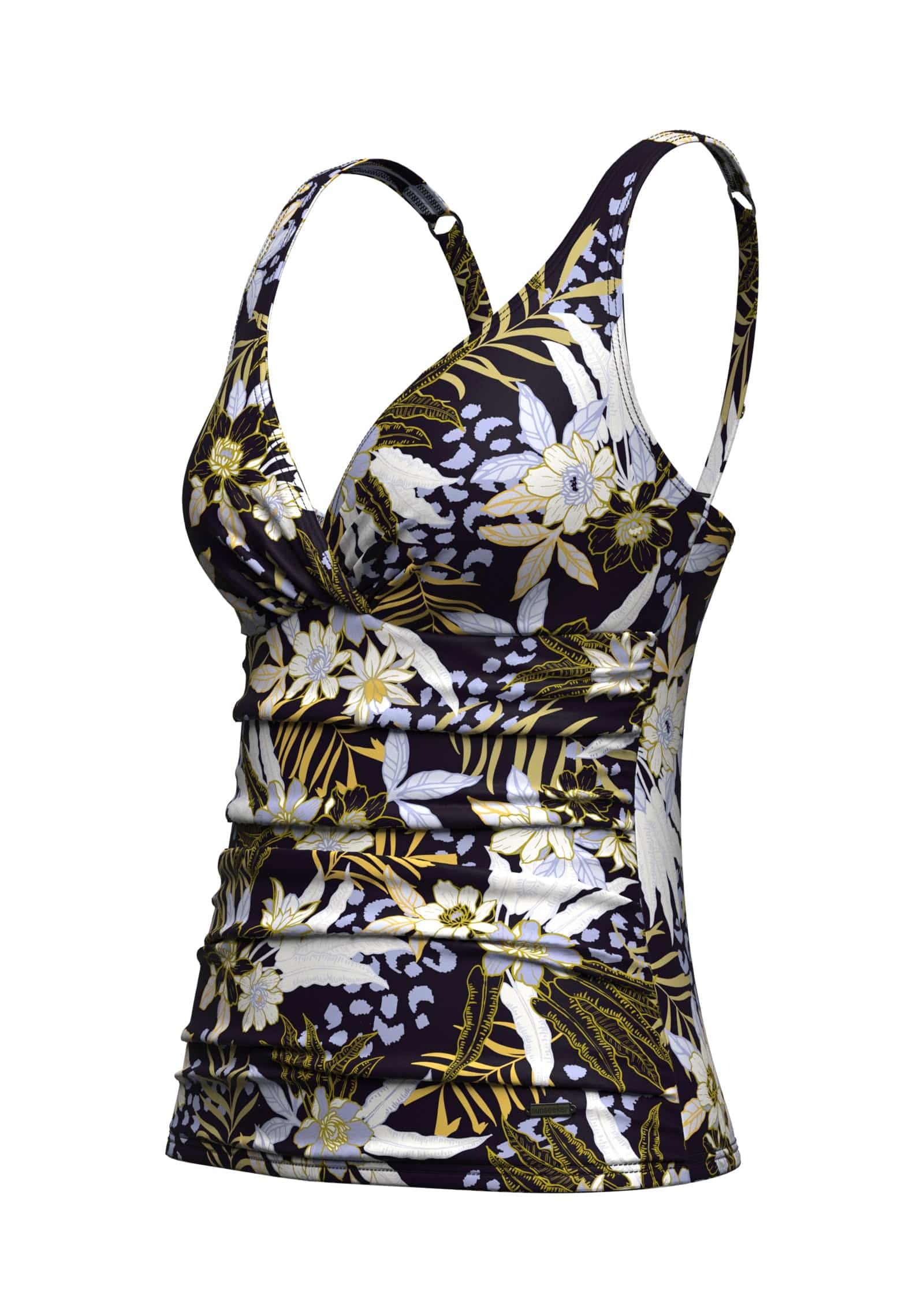 Sunseeker Elevated Tropics Sailor Blue Plus Cup Tankini Top