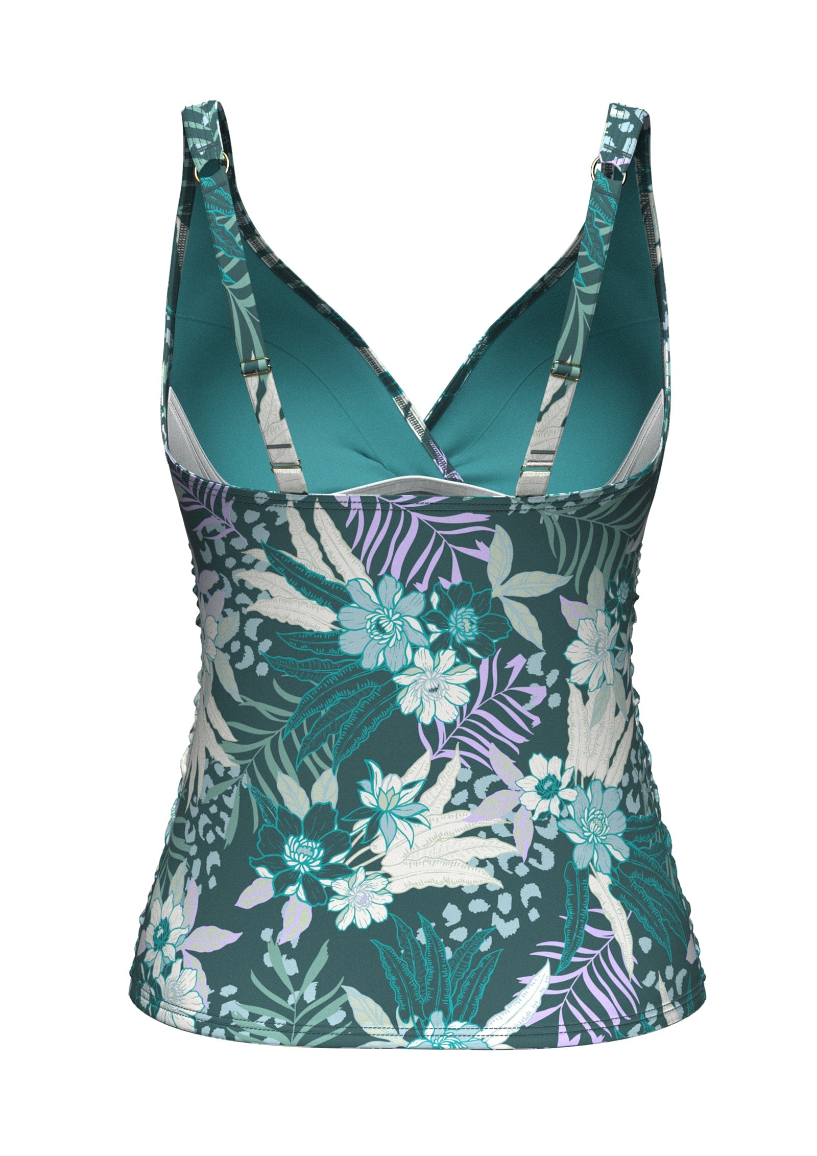 Sunseeker Elevated Tropics Tropical Green Plus Cup Tankini Top