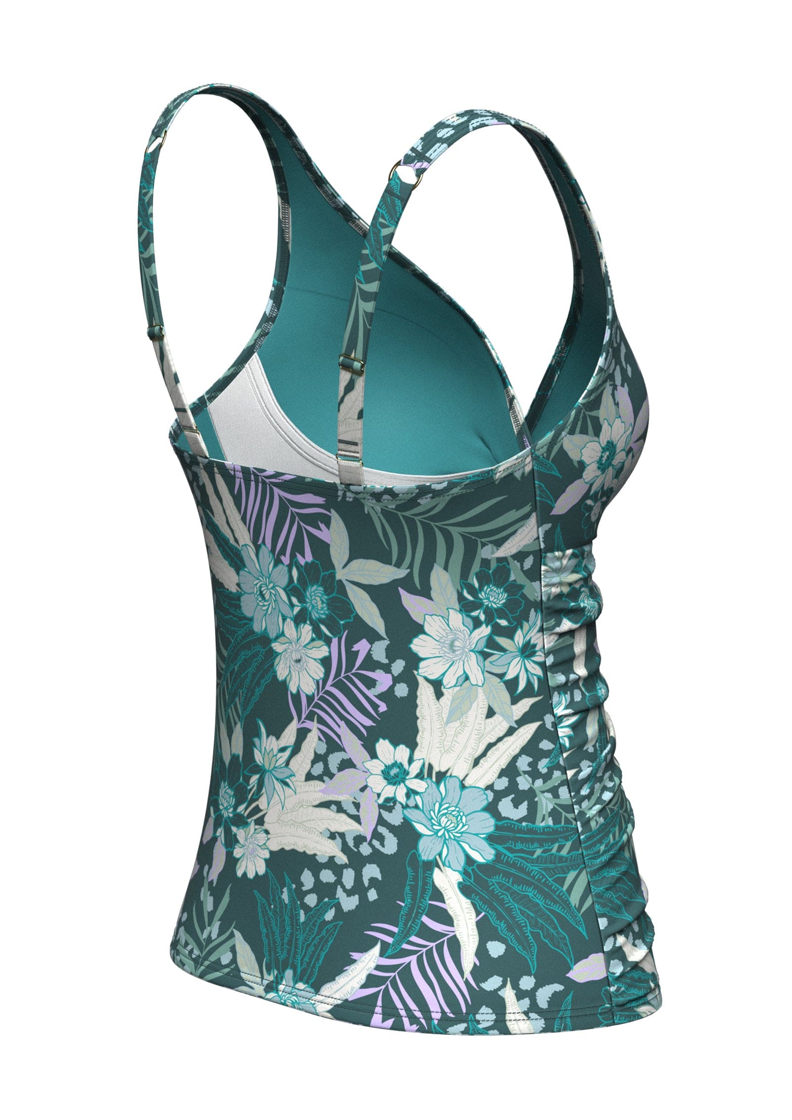 Sunseeker Elevated Tropics Tropical Green Plus Cup Tankini Top