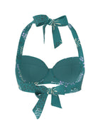 Sunseeker Elevated Animal Porcelain Green Halter Bikini Top