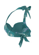 Sunseeker Elevated Animal Porcelain Green Halter Bikini Top