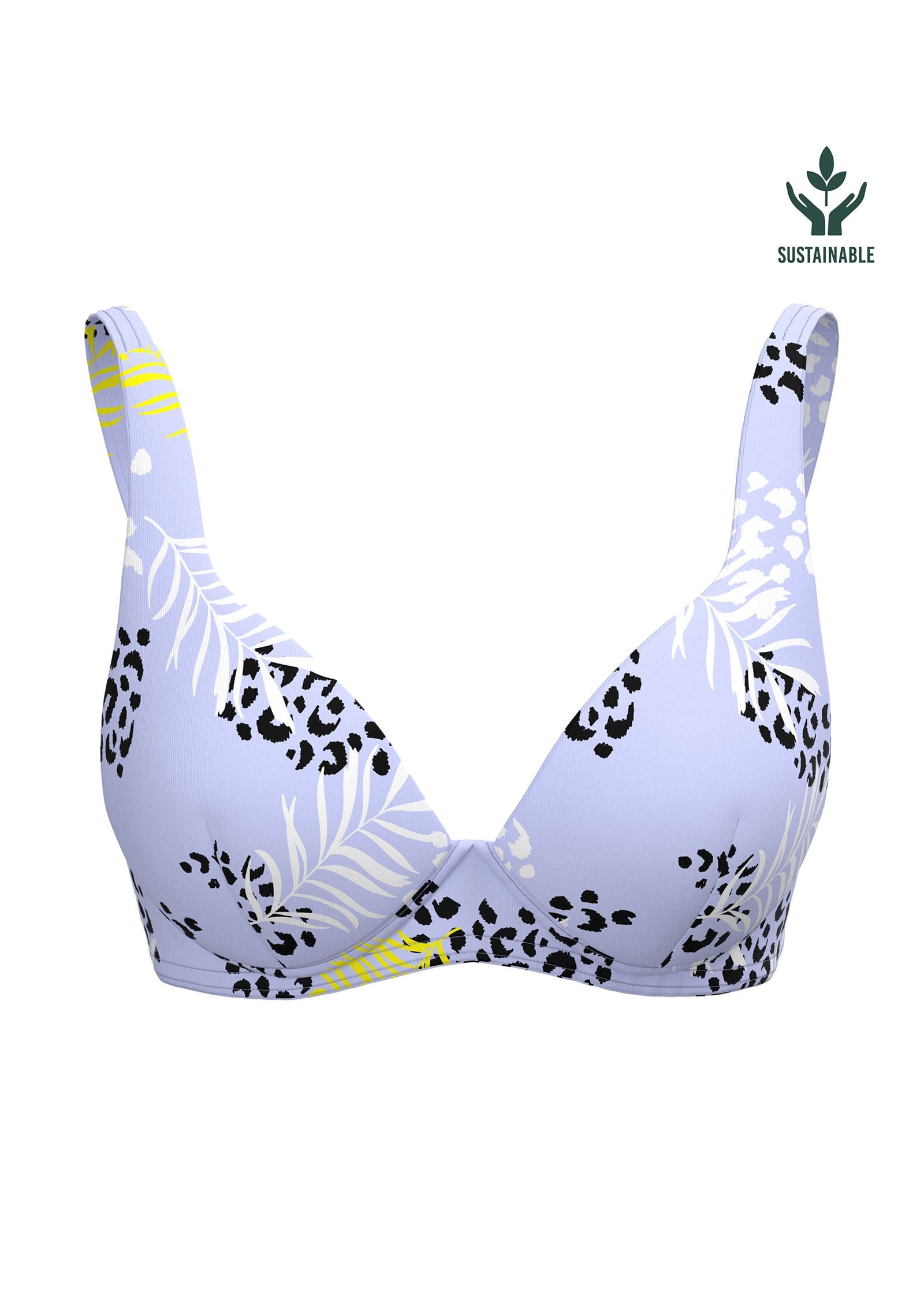Plus Cup Bikini Tops Elevated Animal Persian Violet Plus Cup Underwire Bikini Top - Sunseeker