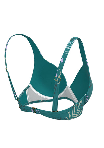 Plus Cup Bikini Tops Elevated Animal Porcelain Green Plus Cup Underwire Bikini Top - Sunseeker