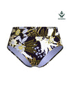 Bikini Bottoms Elevated Tropics Sailor Blue High Waisted Full Classic Pant - Sunseeker
