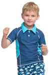 Boys Tops Popeye short sleeve polo swim shirt - Sunseeker