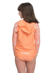 Girls beachwear Butterfly hooded long sleeve zip up jacket - Sunseeker