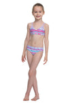 Girls Bikini Sets Spring blossom short sleeve rash guard with bikini 3-piece set - Sunseeker